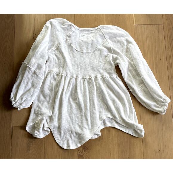 Free People We The Free Snowbell Babydoll Top - White - XS/S - Picture 2 of 5